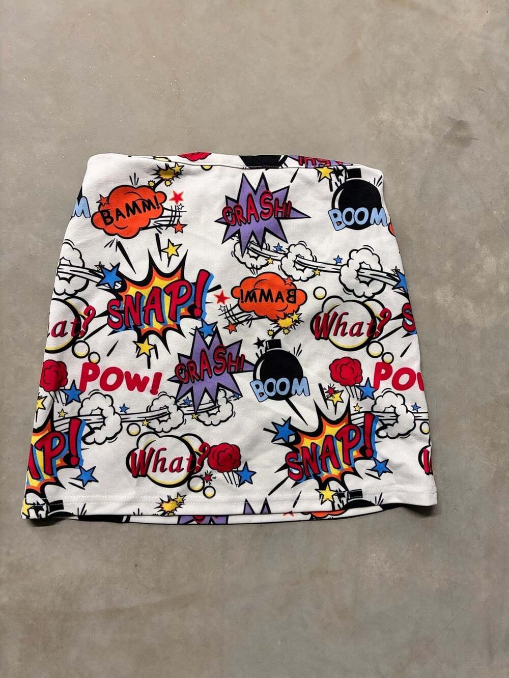 Shein Kids Comic Pop Art Print Mini Skirt Size 8Y